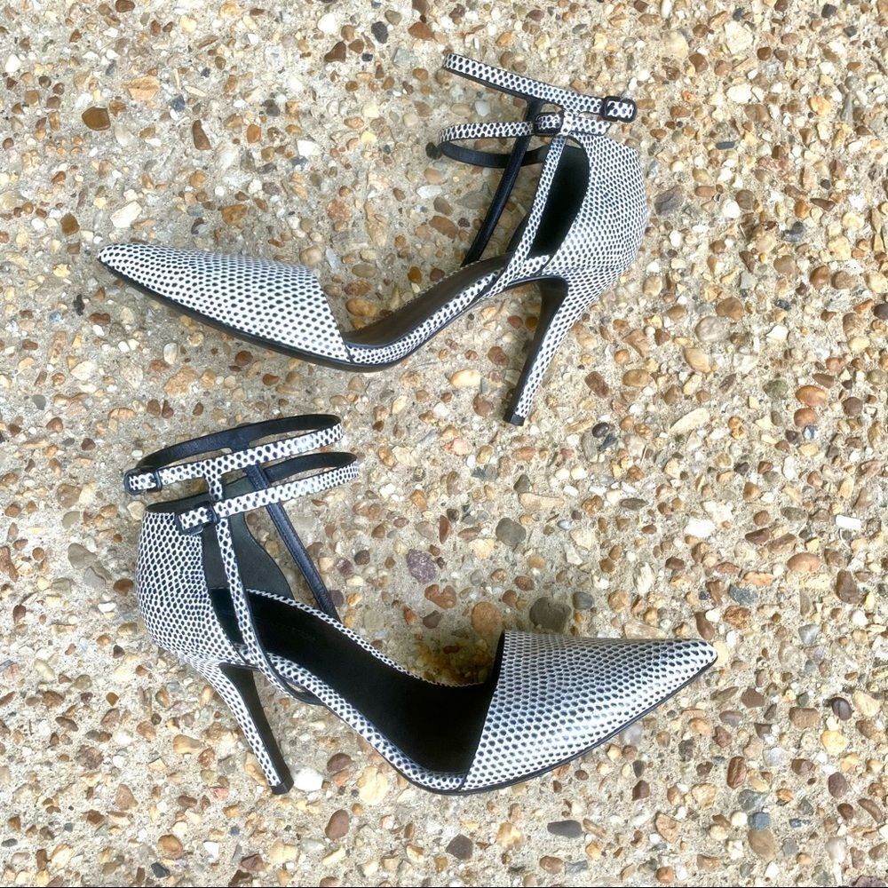 Alexander Wang Emma Lizard-Embossed Pumps 37 7 7.5